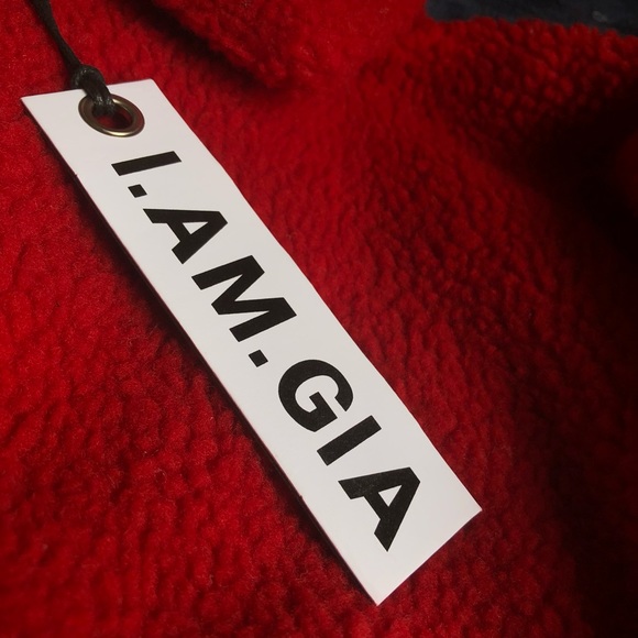 SOLD! I AM GIA Red Teddy Bear Pixie Coat - Picture 6 of 8